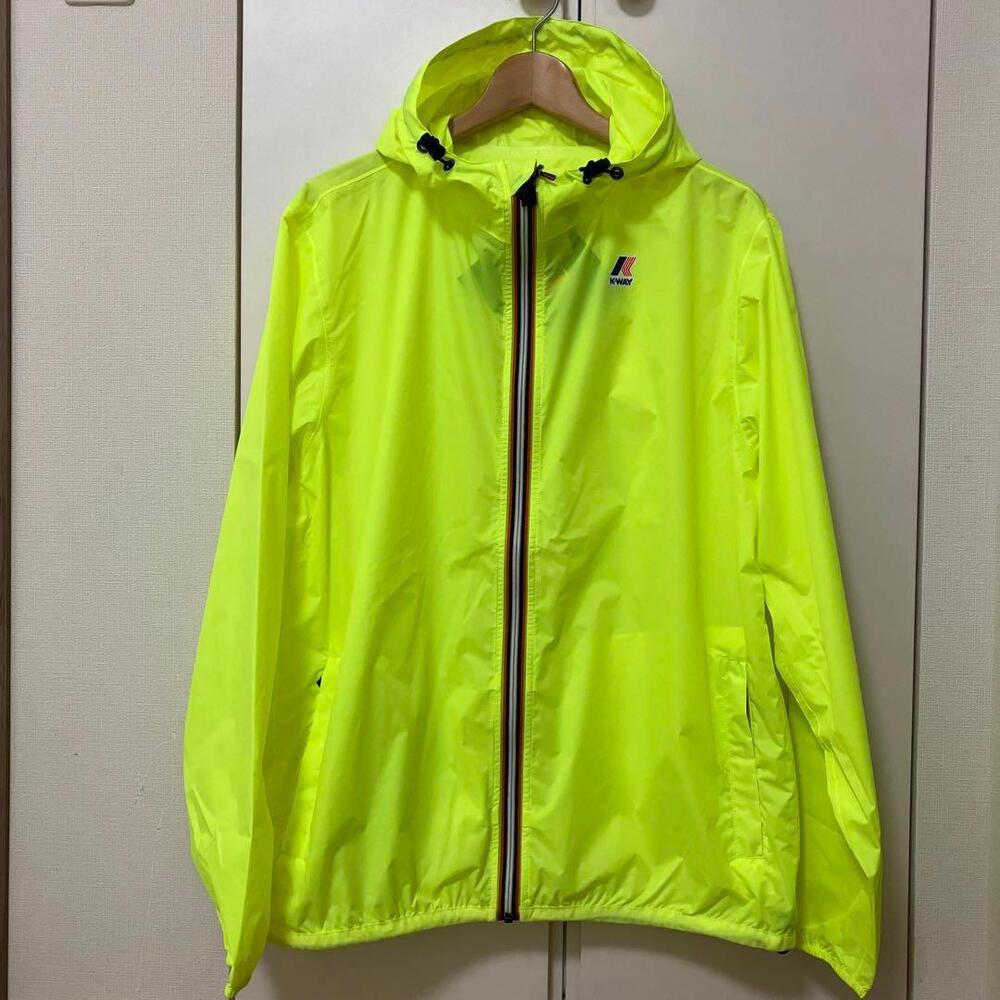 K-WAY Cloud Packable Rainwear Jacket Brand New Yellow Size L